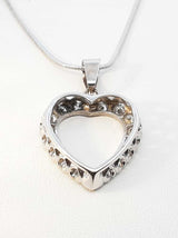 1.02 Cttw Diamond & 14k Gold Heart Pendant Necklace 9.7g 20 Inch Fw0826crzdu