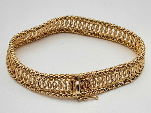 18k Yellow Gold 13.9g Link Clasp Bracelet 7.25 In Do1124crxde