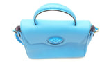 Versace La Medusa Blue Calfskin Leather Top Handle Handbag Sd0925orzdu