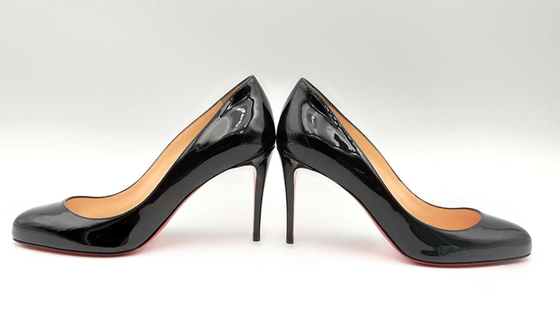 Christian Louboutin Dorissima Black Patent Leather Heels Size 38 Eb0324lrxsa