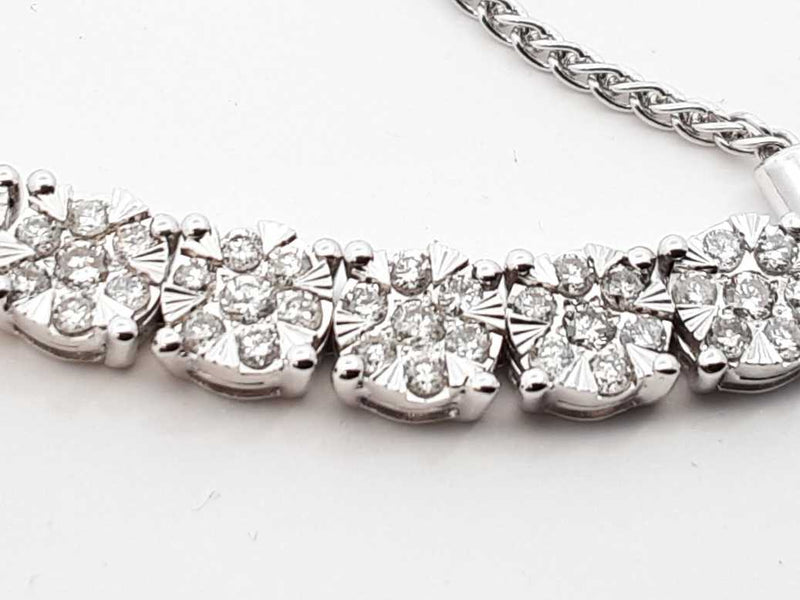 Approx. 4.5ctw Diamond Bolo Bracelet In 10k White Gold 8.3 Grams Eb0724crxdu