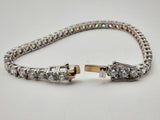 Approx. 10.56 Ctw Lab Grown Diamonds 14k Wg 12.6g Bracelet 7in Do0724olrxde