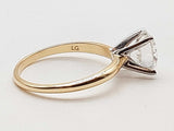 2.0 Carats Lab Grown Diamond 14k Two Tone Gold 2.5g Ring Size 7 Do1225iipde