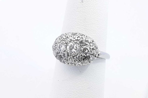 Approx. 0.67ctw Diamond Ring In 18k White Gold 3.9 Grams Size 7.25 Eb1024oixsa