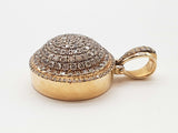 3.1 Cttw Natural Diamonds 10k Yellow Gold 10.8g Circle Pendant Do0126ixzde
