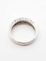 0.69 Cttw Diamond & 18k White Gold Wide Band 10.3 Grams Size 10.25 Fw0826exzdu