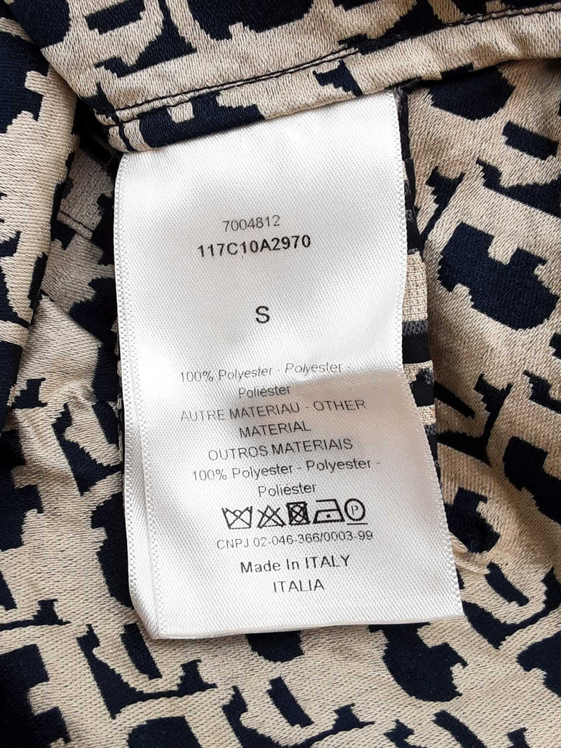 Christian Dior Oblique Anarok Blue Creme Hooded Poncho Jacket Sm Do0325loxzsa