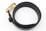 Gucci Black Leather Belt With Gold Tone Gg Buckle Size 95/38 Eb1225oxzdu