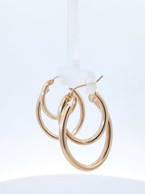 14k Yellow Gold Double Hoop Earrings 4.7 Grams Fw0826pxzdu