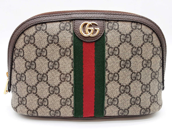 Gucci 625551 Ophidia Tan Gg Supreme Coated Canvas Cosmetics Pouch Do0325rxzde