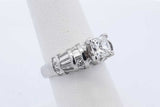 1.18cttw Diamond Ring In Platinum 11.3 Grams Size 6.5 Eb0426srxde