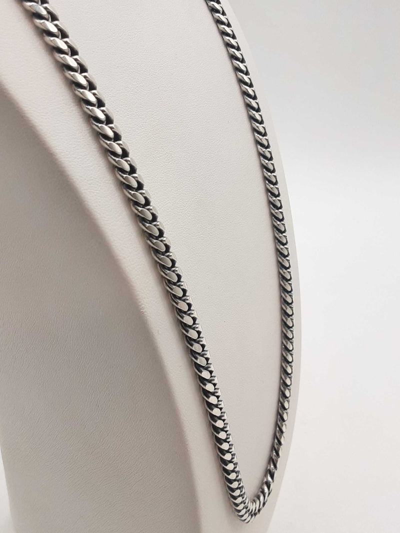 0.925 Sterling Silver 65.5g Solid Cuban Chain 24 In