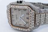 Cartier Santos Automatic 38mm Aftermarket Diamonds Stainless Steel Watch Eb1225exxzdu