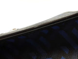 Versace La Greca Signature Coated Canvas Black & Blue Crossbody Bag Fw0725ozxdu