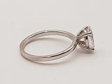 1.17 Carat Oval Brilliant Lab Grown Diamond 14k White Gold 2.1g Ring Size 6.5