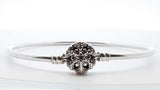 Pandora .925 Silver Snowflake Clasp Bangle Bracelet Lh1025wxde