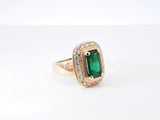James Avery Heirloom Emerald & Diamond Ring In 18k Yellow Gold 9.5 Grams Size 6.25 Fw0726czxdu