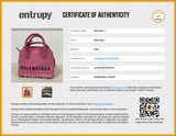 Balenciaga Ville Xxs Fuchsia Leather Bag Pink Aa0726rzxsa Entrupy Certificate