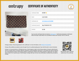 Louis Vuitton Pochette Brown Damier Ebene Coated Canvas Pouch Do0926oxzde Entrupy Certificate