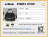 Balenciaga Ville Top Handle Bag Eb0626pxzde Entrupy Certificate