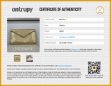 Valentino Garavani Rockstud Gold Metallic Leather Envelope Clutch Eb0726wxzsa Entrupy Certificate