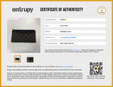 Louis Vuitton Slim Purse In Monogram Coated Canvas & Black Leather Fw04260crdu Entrupy Certificate