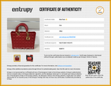 Christian Dior Lambskin Cannage Large Lady Dior Red Handbag Aa0926srzsa Entrupy Certificate
