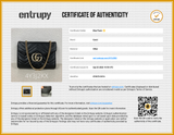 Gucci Gg Marmont Mateless Wallet On Chain Black Aa0426lozsa Entrupy Certificate