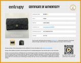 Chanel Classic Black Caviar Leather Long Flap Wallet Sd0726erzdu Entrupy Certificate