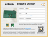 Gucci Dionysus Emerald Green Leather Chain Wallet Eb0526cxzde Entrupy Certificate