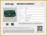 Gucci Gg Marmont Quilted Emerald Green Leather Shoulder Bag Eb0826cxzsa Entrupy Certificate