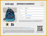 Mcm Stark Ceramic Blue Gradation Palm Canvas Backpack Eb0426orxsa Entrupy Certificate