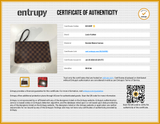 Louis Vuitton Pochette Brown Damier Ebene Coated Canvas Pouch Do0826orzde Entrupy Certificate