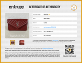 Yves Saint Laurent Cassandre Envelope Chain Wallet Red Aa0726izxsa Entrupy Certificate