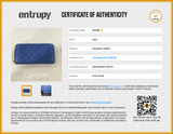 Gucci Gg Monogram Blue Leather Zip Around Wallet Eb0626lrxde Entrupy Certificate