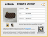 Louis Vuitton Mini Pochette Accessoires Damier Ebene Aa0826ozxsa Entrupy Certificate