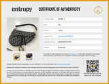 Christian Dior Oblique Jacquard Saddle Bag Eb0826loxzde Entrupy Certificate