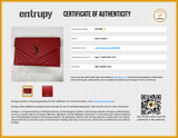 Yves Saint Laurent Quilted Chevron Red Leather Envelope Chain Wallet Eb1026wrxde Entrupy Certificate