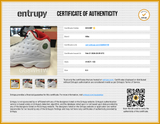 Nike Air Jordan 13 Retro "History Of Flight" Sneakers In White & University Red Size 8.5 Fw0526pxdu Entrupy Certificate
