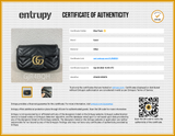 Gucci Gg Marmont Mini Shoulder Bag Black Aa0826worsa Entrupy Certificate