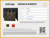 Louis Vuitton Reverse Monogram Onthego Tote Bag Eb0526lrxzde Entrupy Certificate