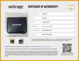 Balenciaga Black Leather Cash Flap Coin & Card Holder Wallet Eb0626lxzsa Entrupy Certificate
