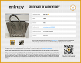 Celine Luggage Tote Bag Eb0726pxzsa Entrupy Certificate