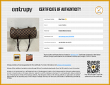 Louis Vuitton Damier Ebene Papilon Handbag Aa0826przsa Entrupy Certificate