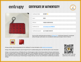 Mcm Ruby Red Visetos Original Key Pouch Sd0726rxde Entrupy Certificate