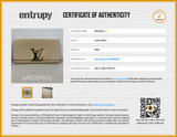 Louis Vuitton Vernis Leather Louise Clutch Beige Aa0126wzxsa Entrupy Certificate