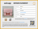 Hermes Constance Compact Box Leather Ghw Pink Wallet Aa0126rzxzsa Entrupy Certificate