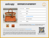 Hermes Orange Birkin 25 Box Calf Leather Orange Handbag (2014) Aa0126lirzxsa Entrupy Certificate
