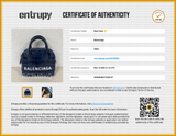 Balenciaga Ville Xxs Top Handle Blue Handbag Aa0826wzxsa Entrupy Certificate