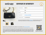 Prada Polished Black Leather Shoulder Bag Eb0726ixzdu Entrupy Certificate